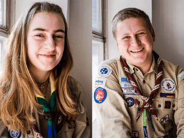 Die beiden Young Delegates 2022 Sophie Spickenbom und Jacob Maibaum