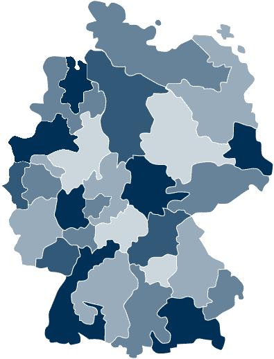Karte der Diözesen Deutschland